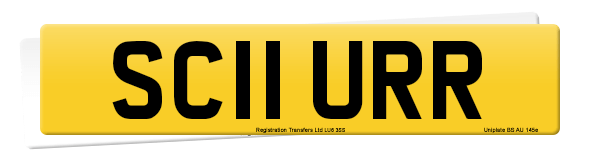 Registration number SC11 URR